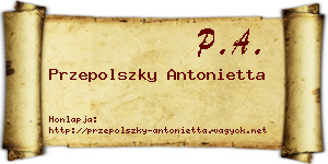 Przepolszky Antonietta névjegykártya